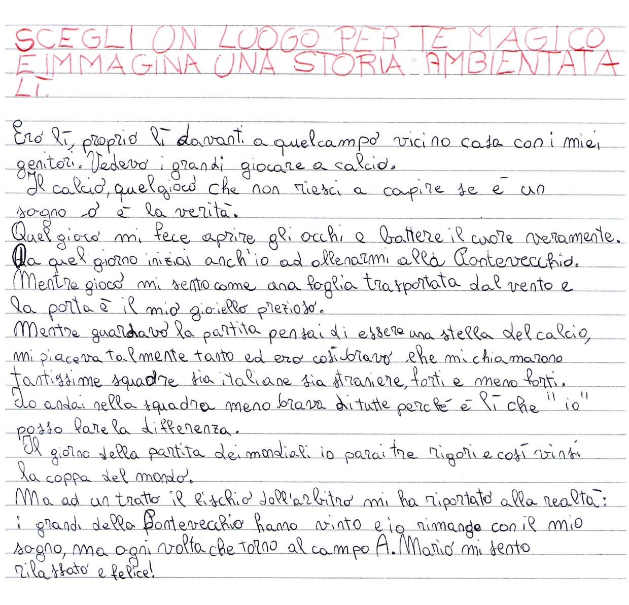 Il bellissimo tema di un nostro 2010