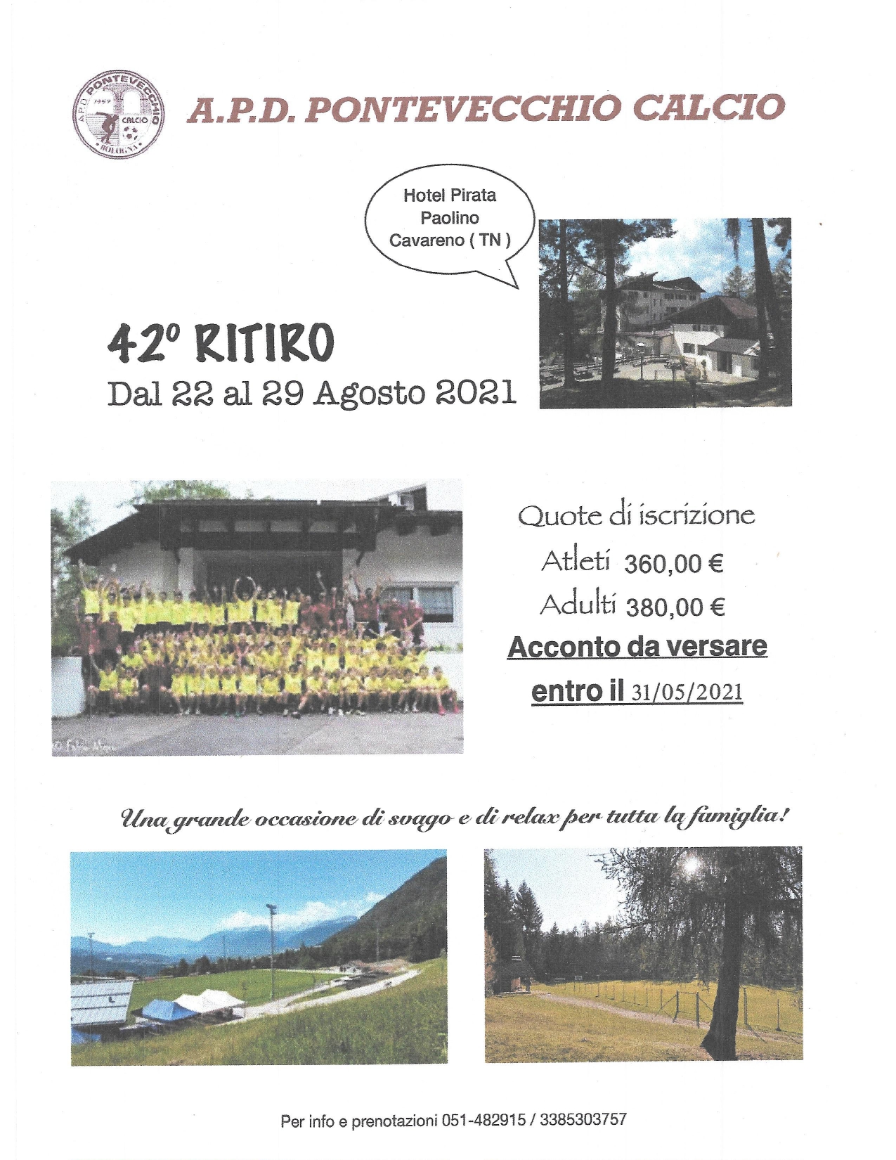 42° ritiro estivo in Alta Val di Non
